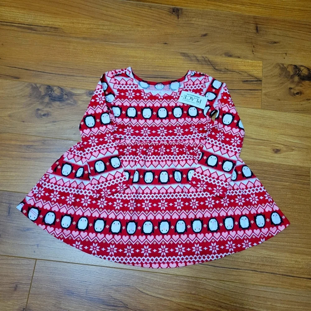 Children's Place Holiday Skater Dress Set Toddler 18-24m NWT